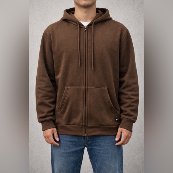 Other - Men's Brown Zip-Up Hoodie Sweater